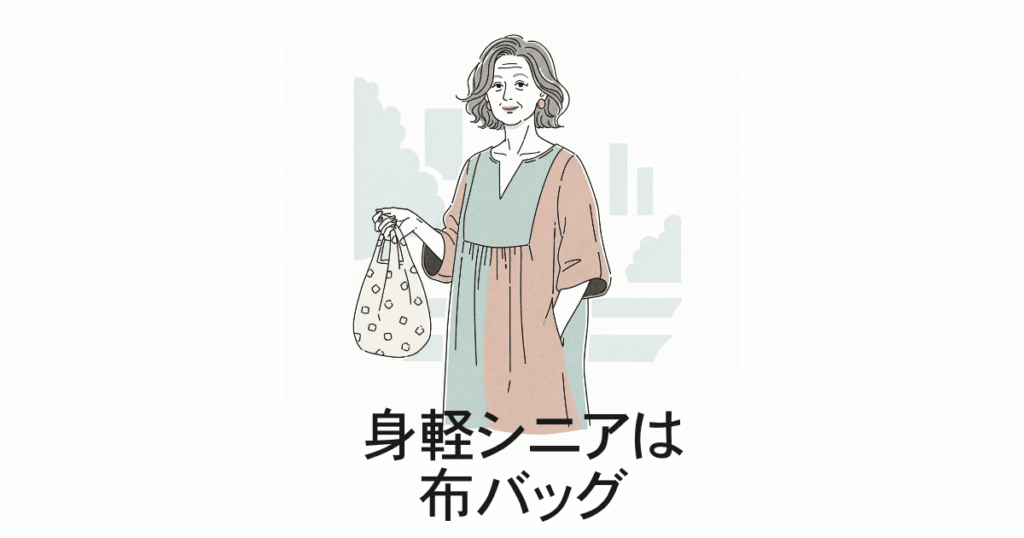 シニアの布バッグ