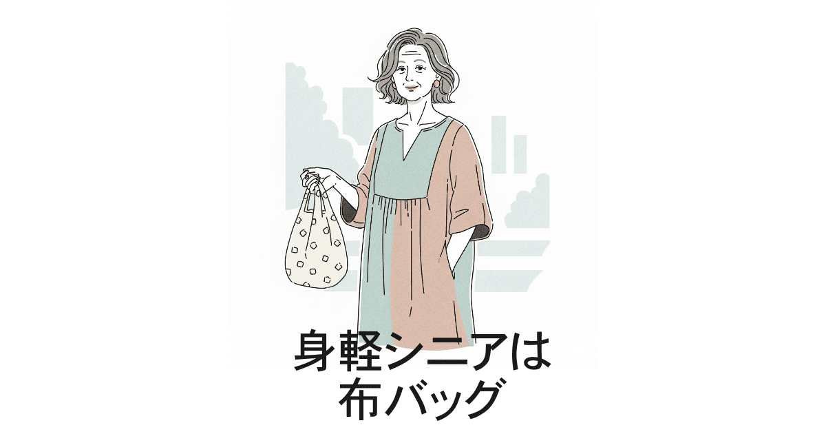 シニアの布バッグ