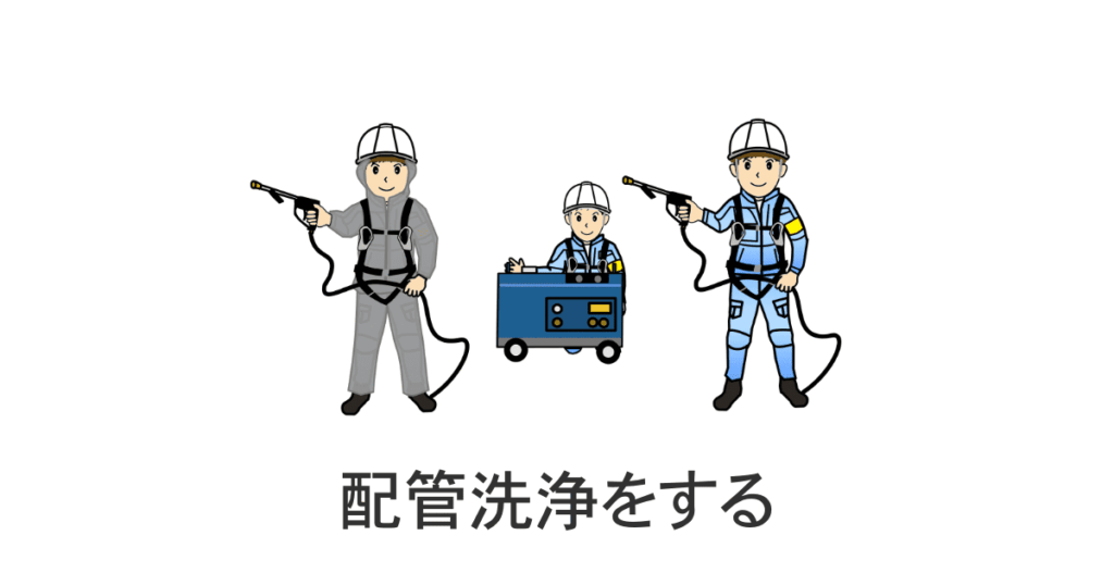 配管の高圧洗浄