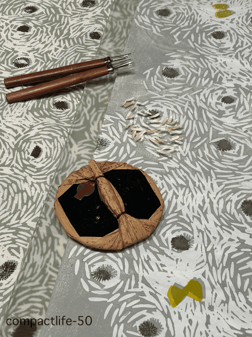 板木を彫ってプリント