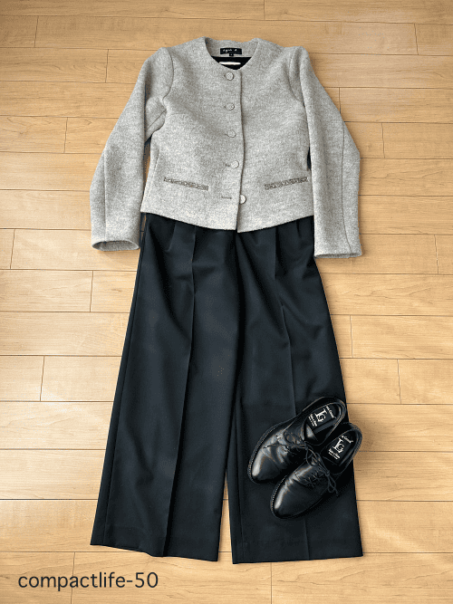 アニエスベーのノーカラージャケット